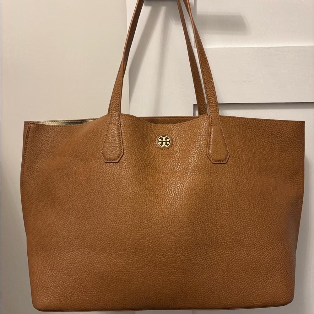 Tory Burch Brown Leather Tote Bag